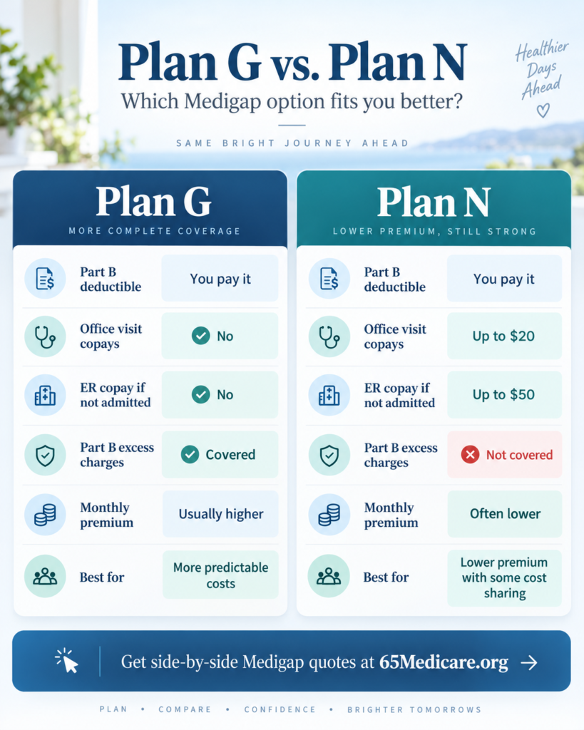 Medigap Plan G vs Medigap Plan N